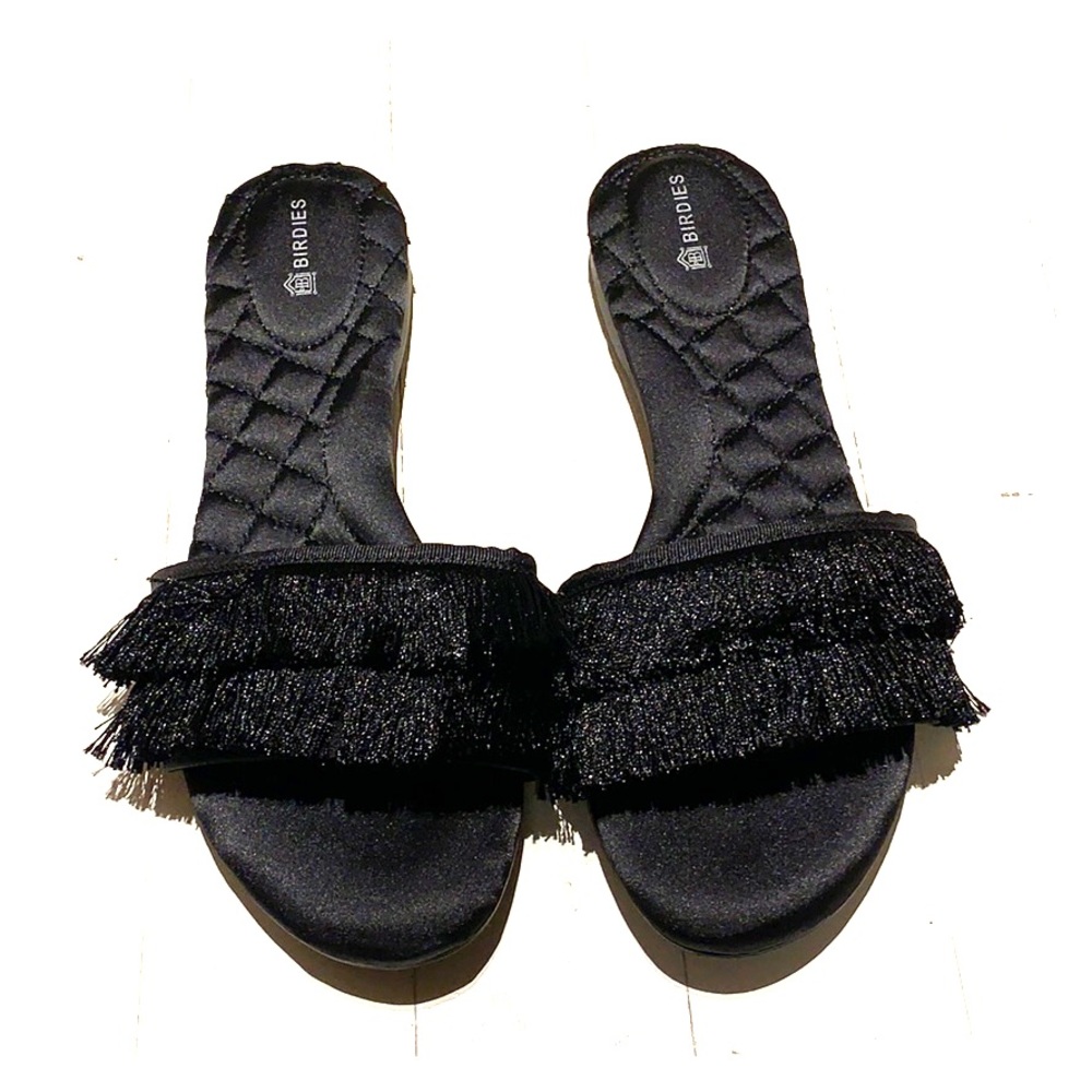 Birdies black sparrow resort slides - size 7